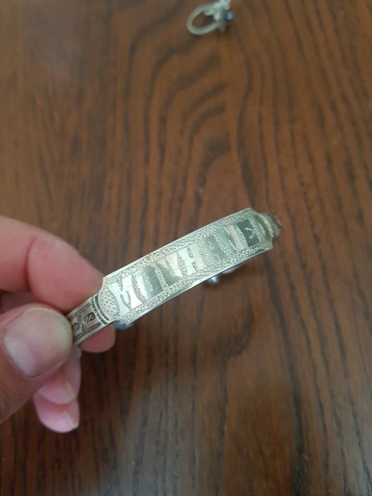 Bratara argint masiv 925.vintage,araba turcă  Mouhamed,facuta manual