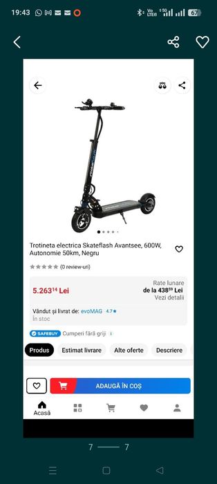 Vând trotineta Skateflash Advansee