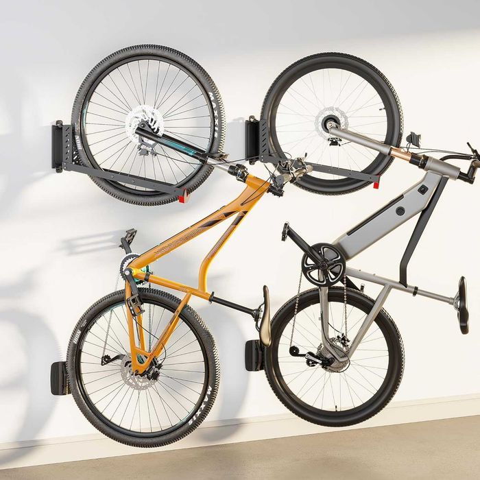 Set de 2 suport bicicleta perete, reglabil, Monteck, max 35kg
