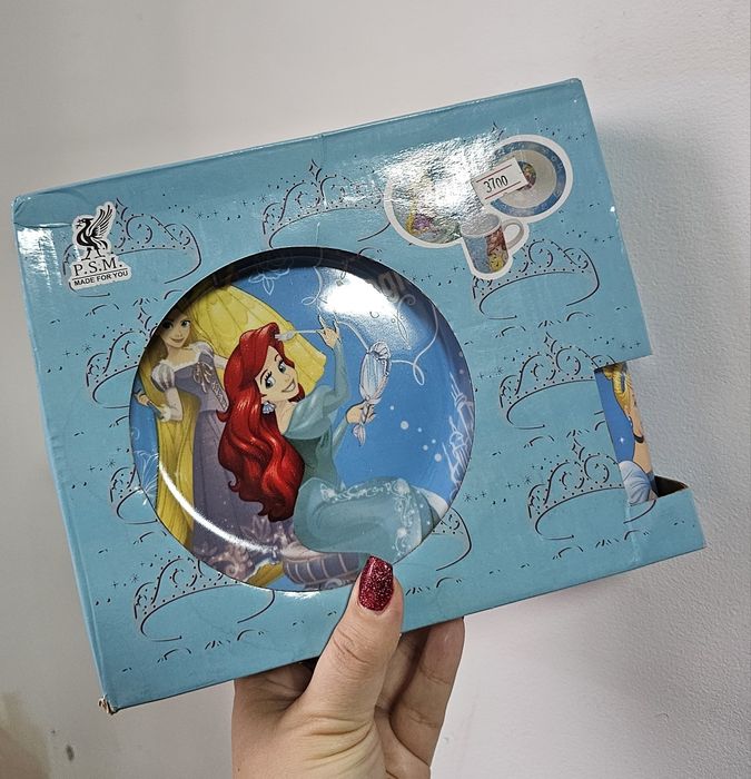 Набор посуды с принцессами Ариэль, Рапунцель