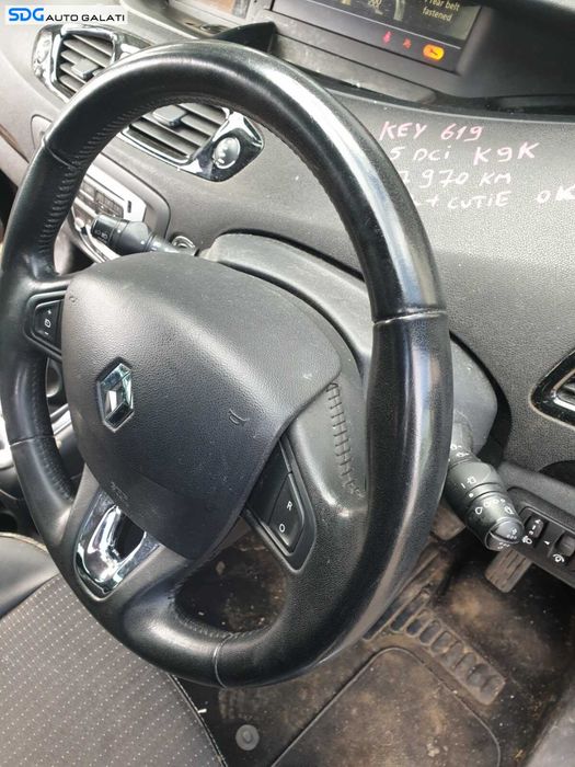 Volan Piele 3 Spite cu Comenzi Fara Airbag Renault Scenic 3 2009 - 2016 [C8702]