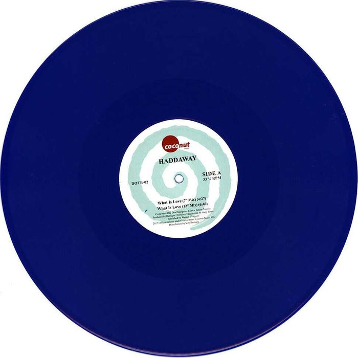 HADDAWAY - What is Love - нова плоча 12" Blue Vinyl LIMITED EDITION