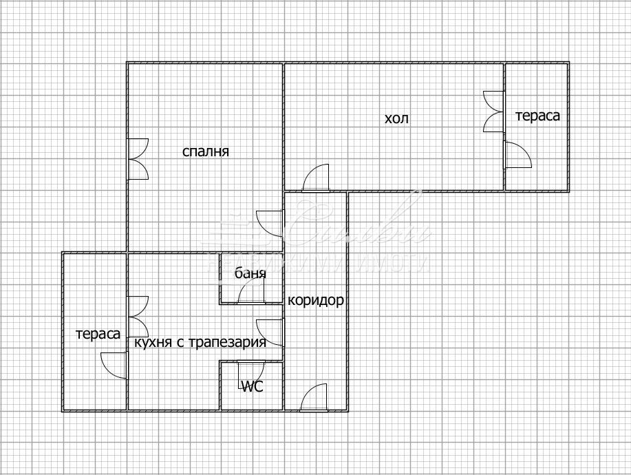 Тристаен ТУХЛЕН апартамент - кв.Център