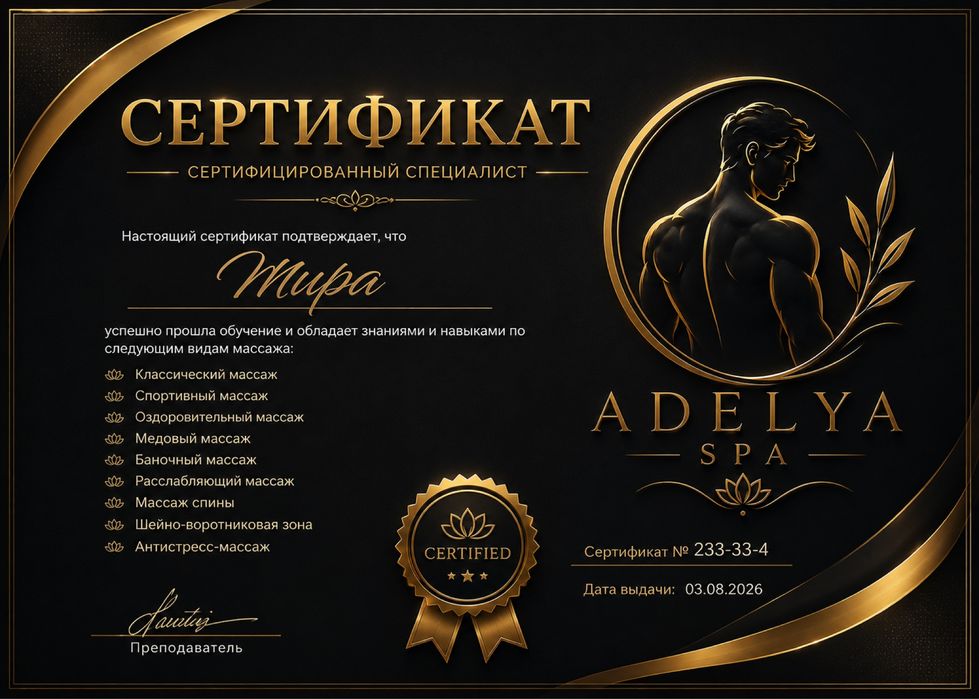 Массаж на выезд Аделя Spa