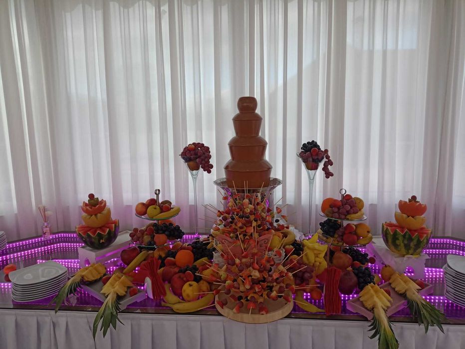 Fantana cu ciocolata si fruit bar