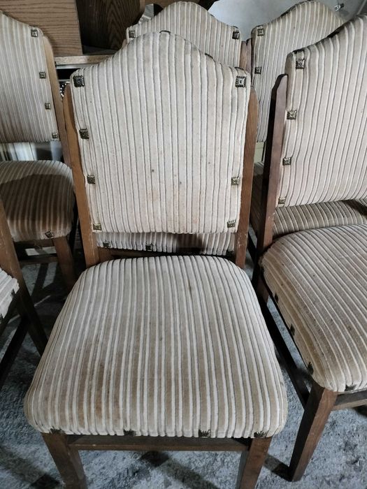 Vand 6 scaune tapitate in catifea