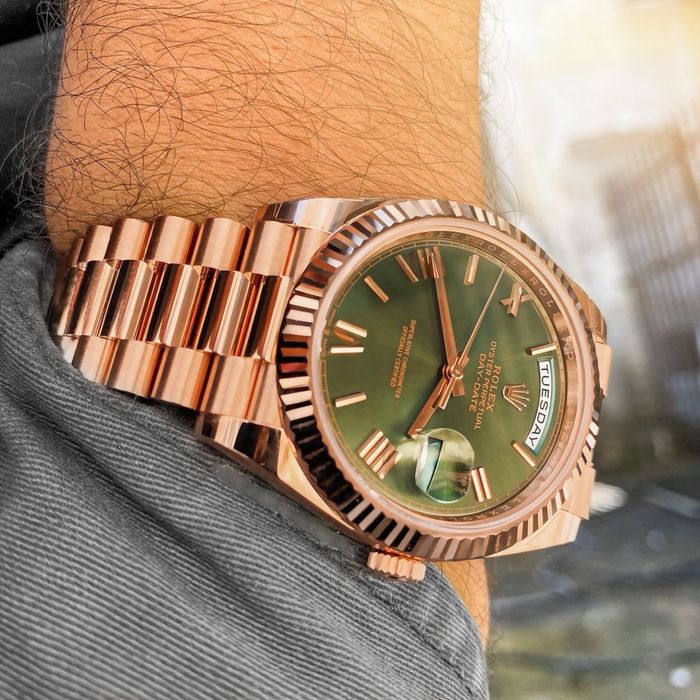 rolex daydate olive dial