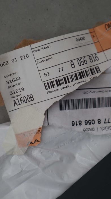 Чисто нов оригинален десен праг М пакет за БМВ Ф20 Ф21