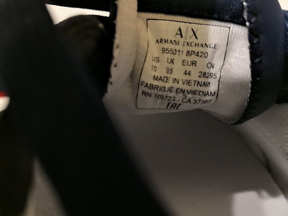 Sneakers adidasi Armani Exchange, marimea 44, 100% autentici, noi
