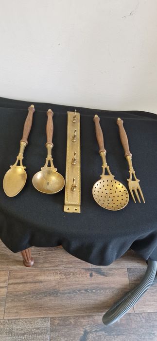 Suport perete bronz lingura furculița ustensile