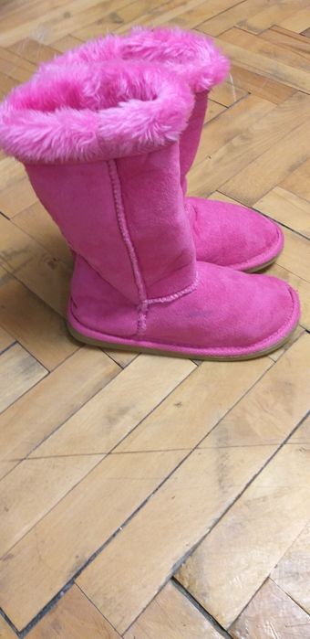 Розови пухени ботуши / боти 33 номер 19.5 см