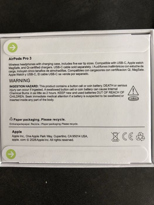 AirPods pro 3 - фабрично запечатани