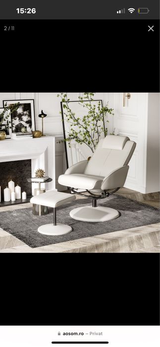 Fotoliu de relaxare cu taburet