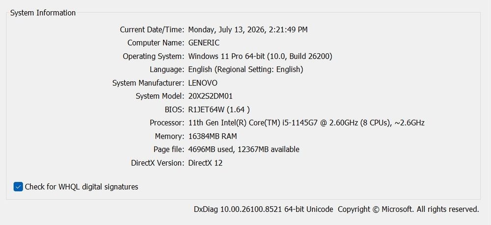 Lenovo ThinkPad L14 Gen 2 | Intel Core i5 Gen. 11 | 16GB RAM | 256GB SSD | Windows 11 Pro