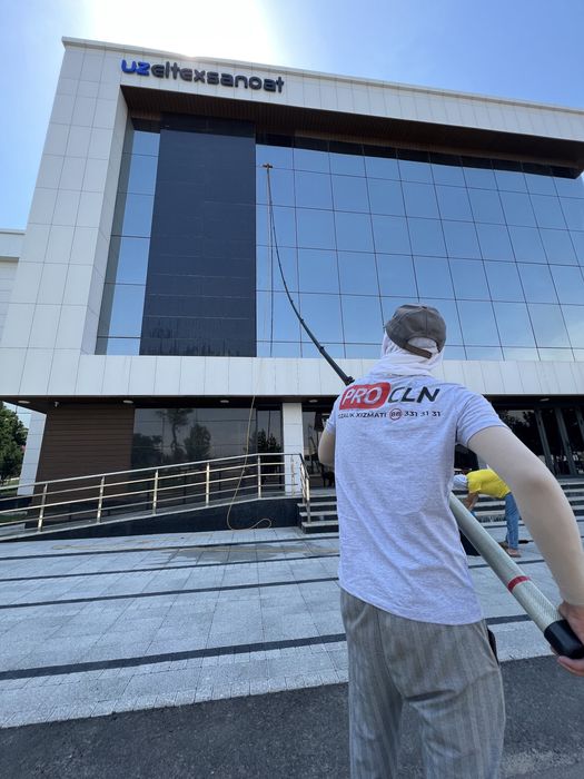 Мойка фасадов, промышленная альпинизм по Узбекистану.