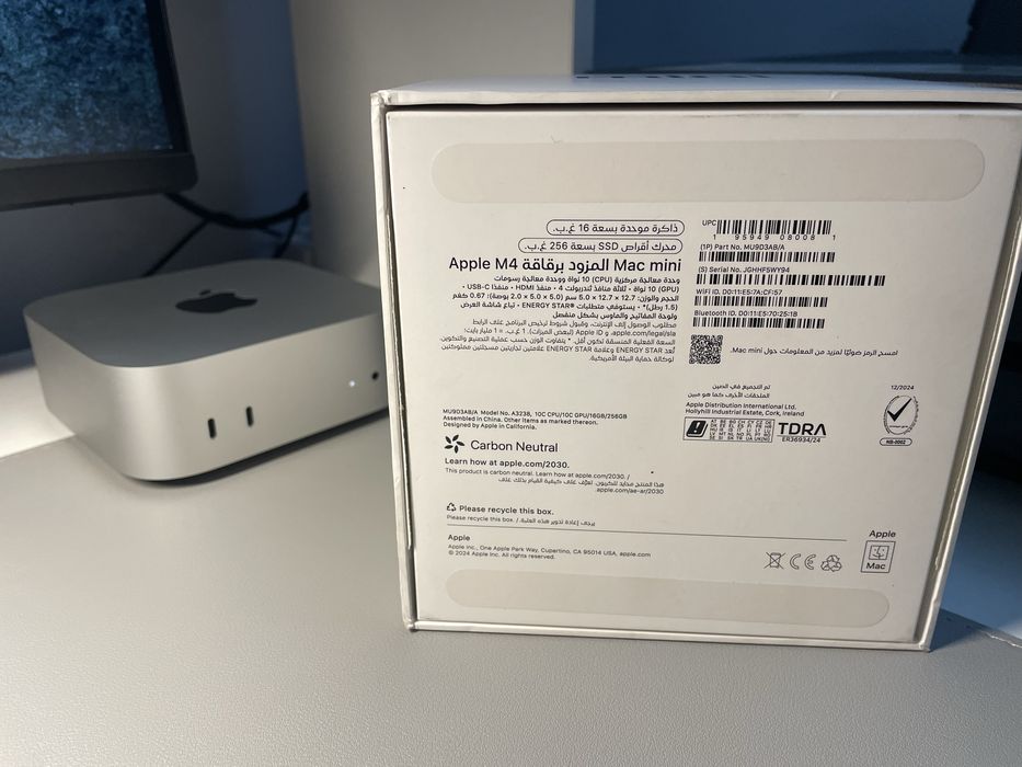 Mac mini m4 16/256 gb