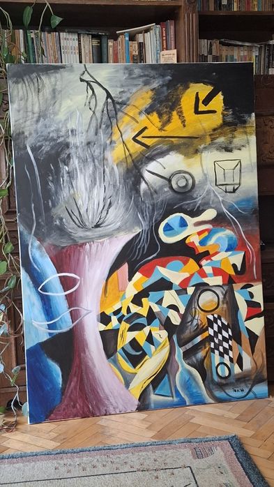 Vand urgent tablou abstract expresionist pentru interior sau exterior!