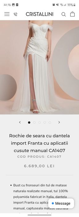 Rochie mireasa Cristallin Si