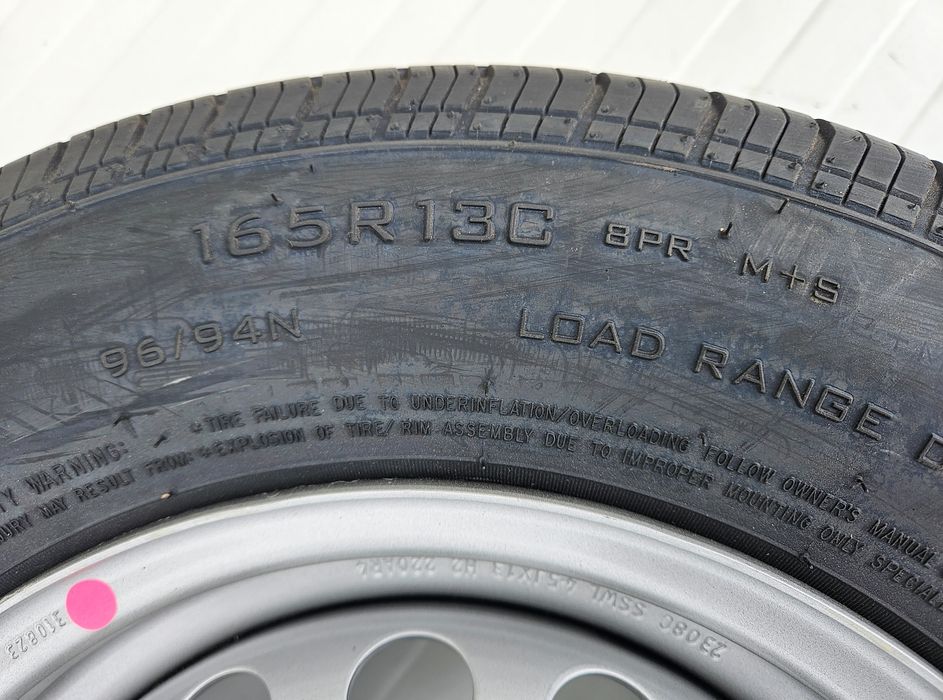 Roata completa remorca 165 R13C Anvelopa SECURITY M+S pe Janta 4.5Jx13