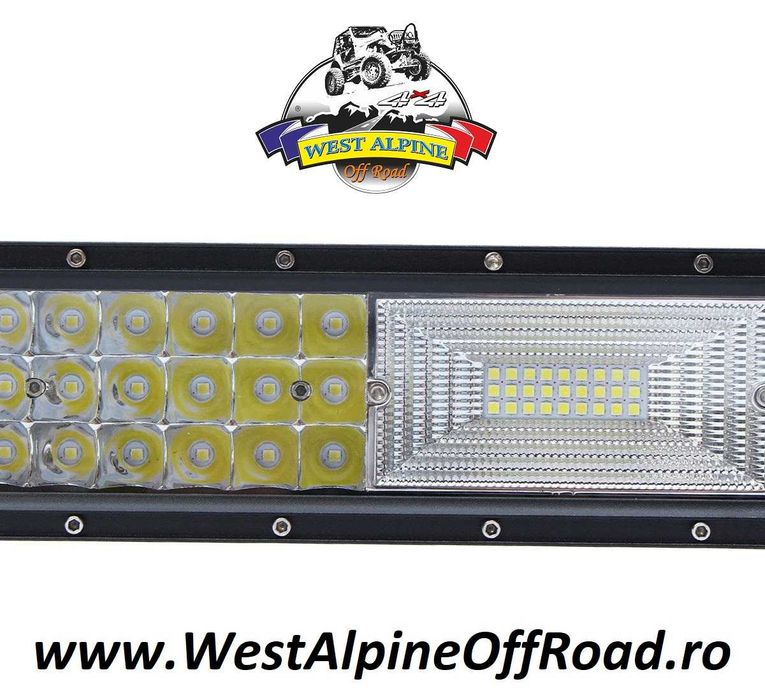 LED BAR auto 702W - LEDURI PE 3 RANDURI - COMBO 12V - Lungime 125 Cm