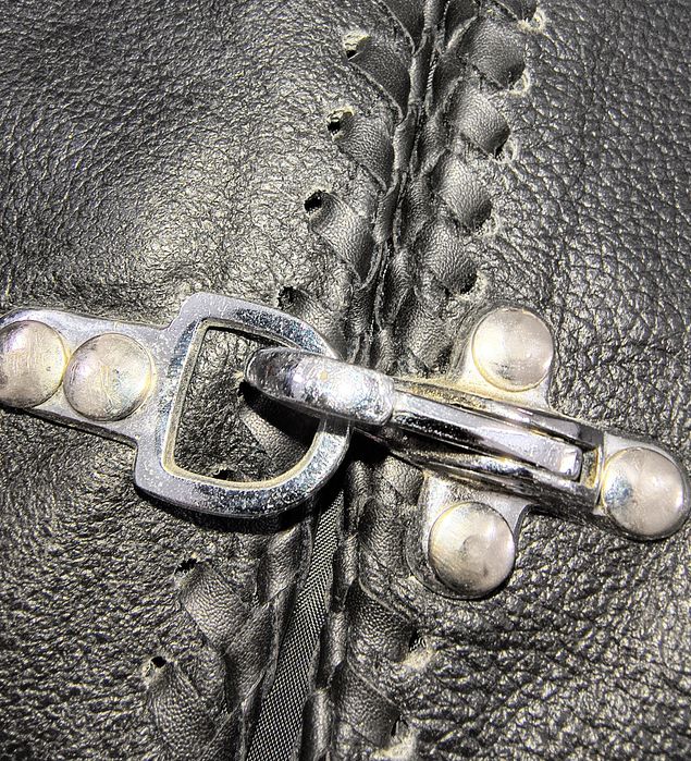 Vestă moto din piele naturală, * M