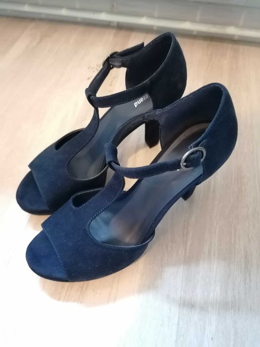 Дамски сандали-тъмно синьо