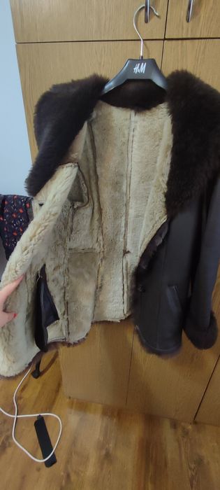 Cojoc din piele și blană naturală