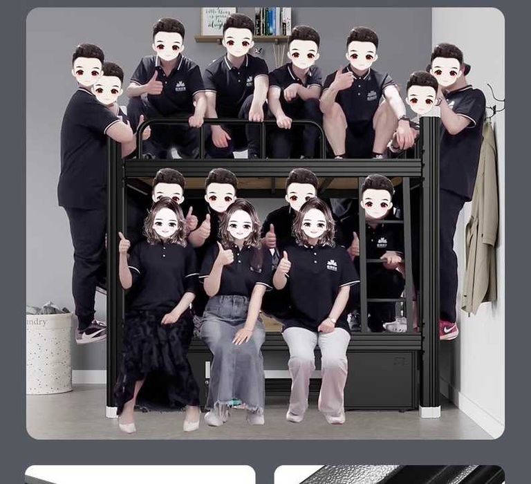 Компактная двухъярусная кровать из металла \ optim gayam qb beramiz