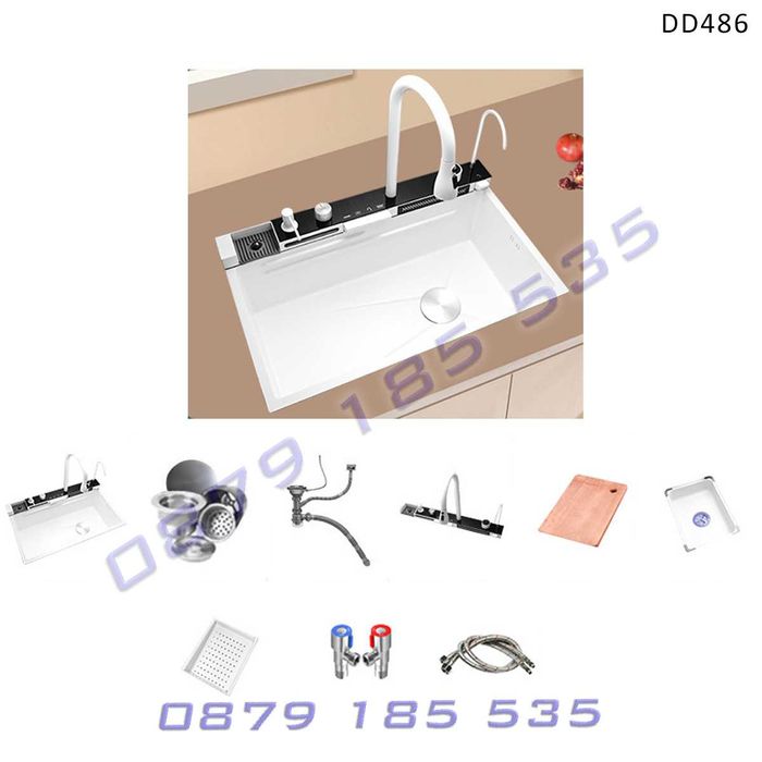 Луксо мултифункционална кухненска мивка водопад дисплей чешма модерна