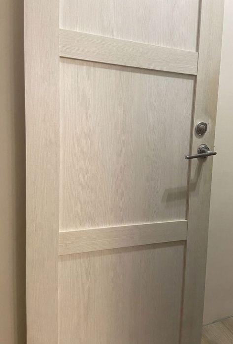 Межкомнатная дверь с ручкой и наличниками