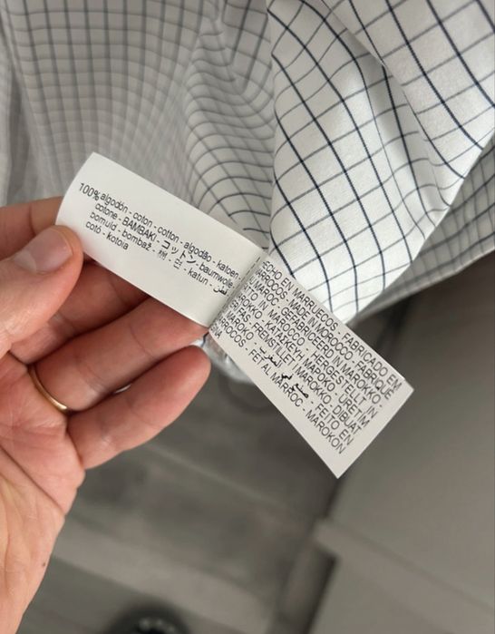 Cămașă Zara bărbați nouă-100% bumbac