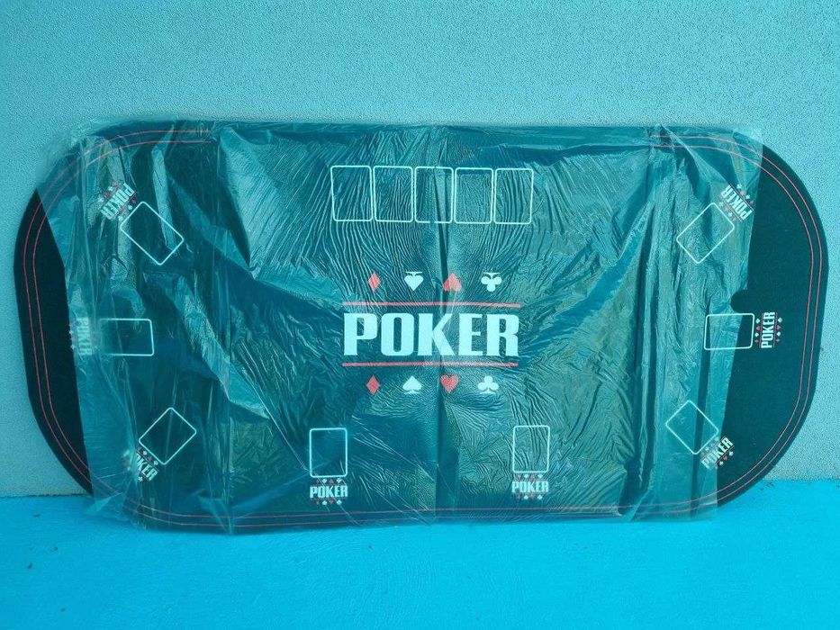 Покер плот за маса, 160см Х 80см, Зелено сукно, До 8 играча