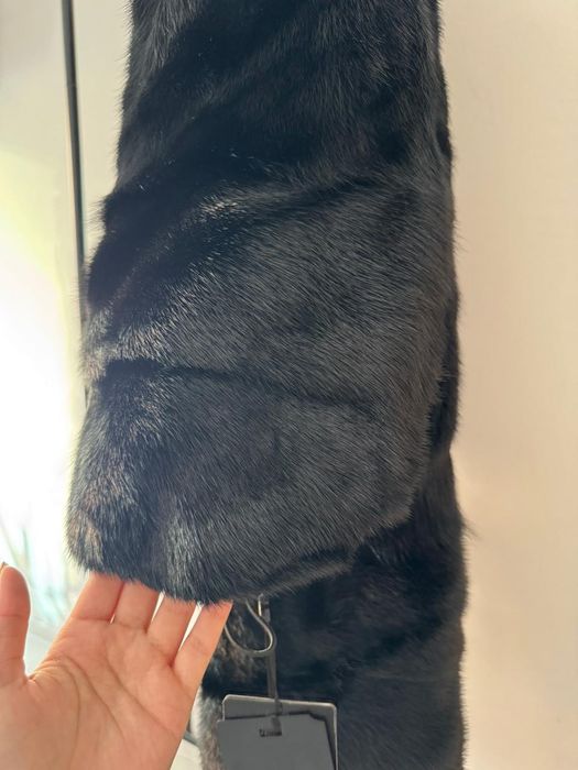 Норковая шуба чёрная