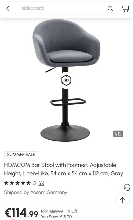 Бар стол HOMCOM