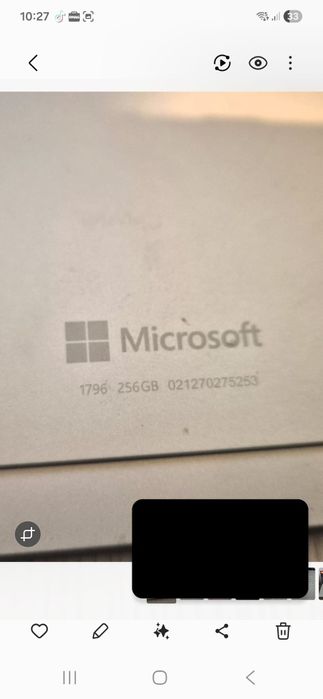 Microsoft Surface Pro model 1796 256GB capacitate display spart