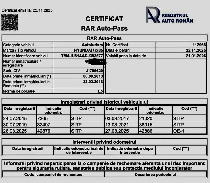 Hyundai ix35 1.6 GDI(2013) - 52000 km - Stare tehnică excelentă