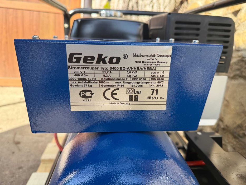 Бензинов трифазен генератор/ агрегат GEKO - HONDA 6 Kw.