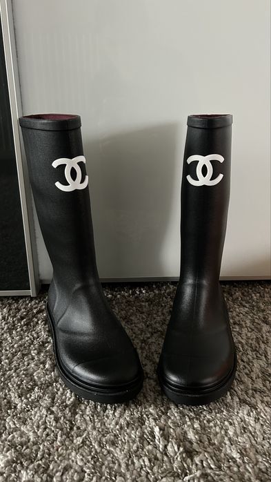 Cizme Chanel Rubber Boots premium pe stoc marimea 36