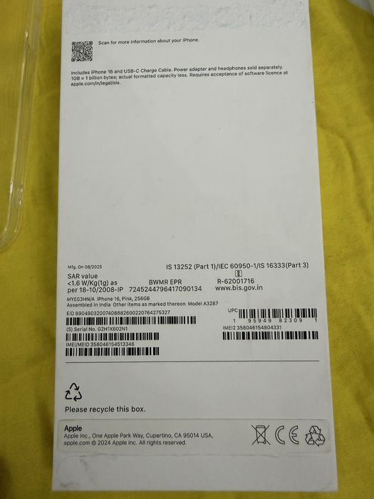 İPhone 16 256gb