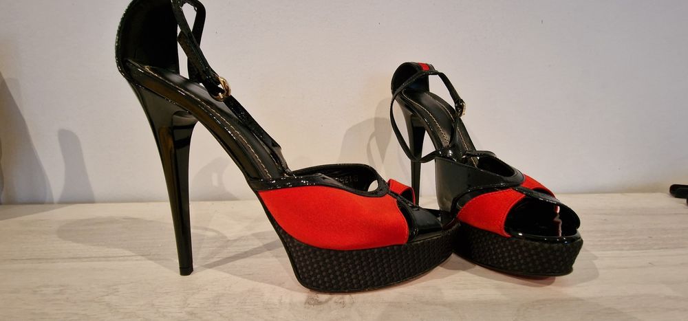 Pantofi dama rosu/negru