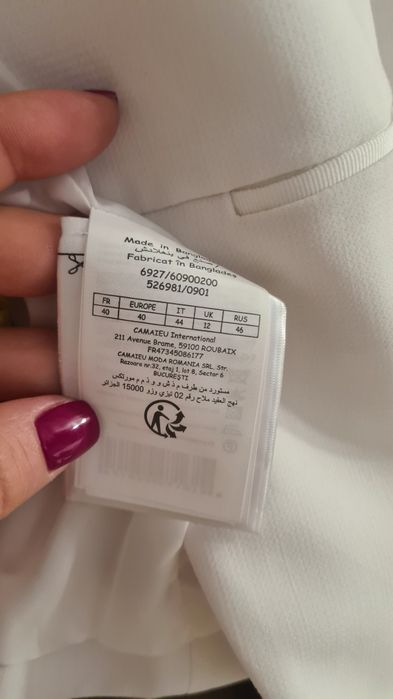 SACOU NOU alb mas 40