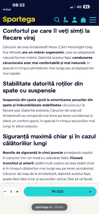 Kinderkraft Moov 2   3in1 Moonlight Grey roti spuma Eva