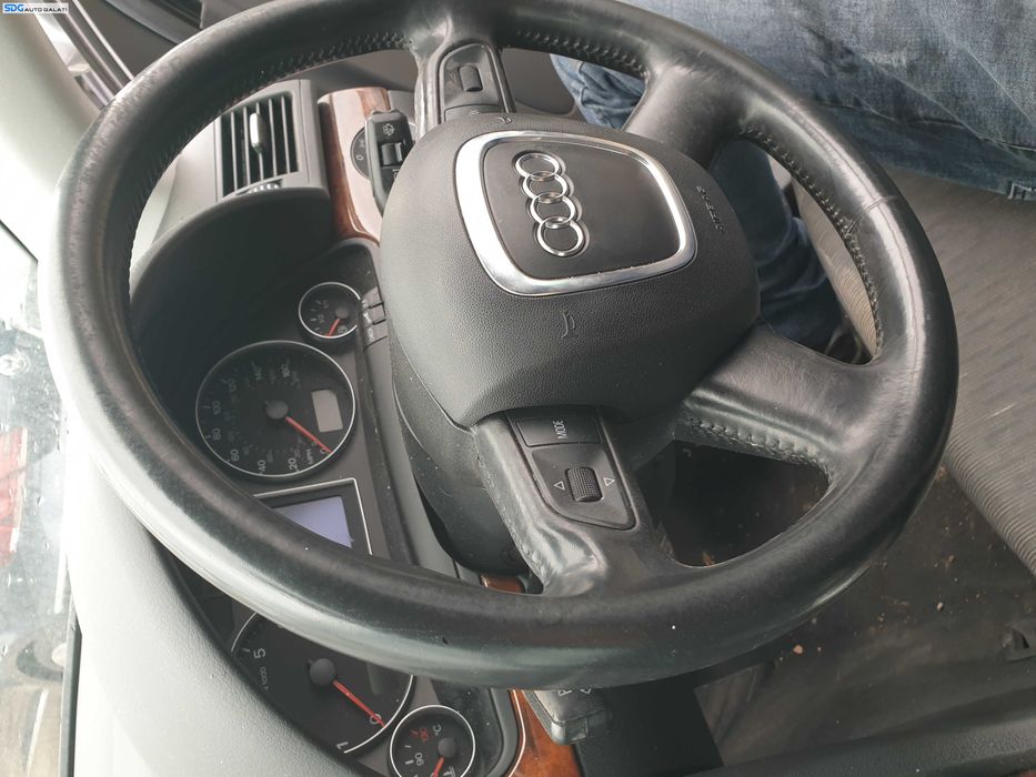 Volan Piele 4 Spite cu Comenzi FARA Airbag Audi A4 B7 2004 - 2008 [K7944]