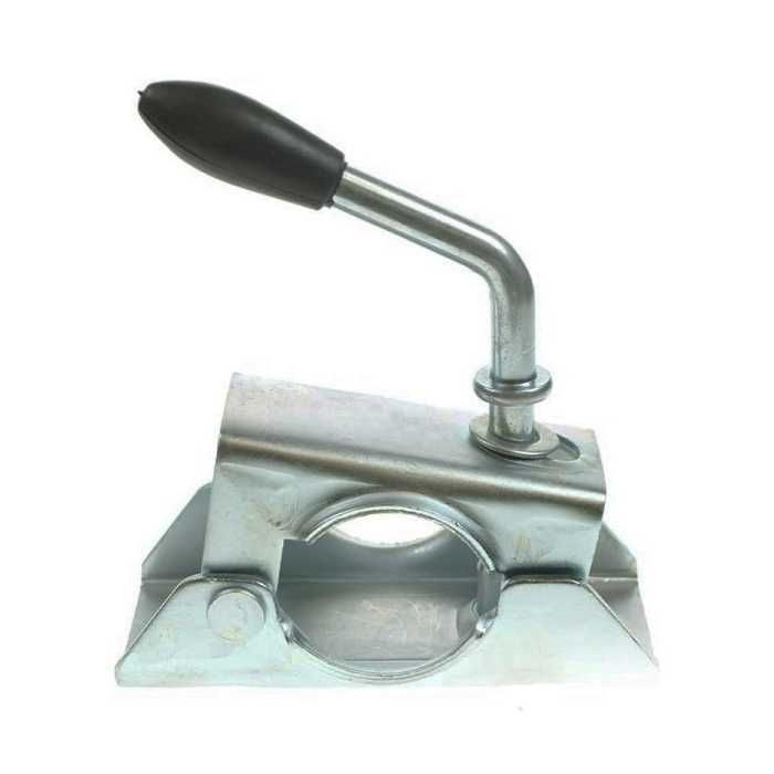 Скоба за опорно колело PA113 – Ø48 мм, поцинкована, бързозаключваща