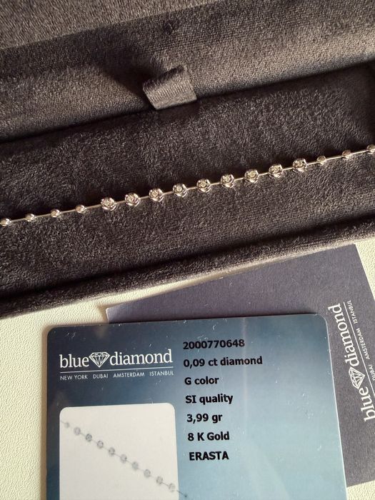 Златна с бяло злато и диаманти