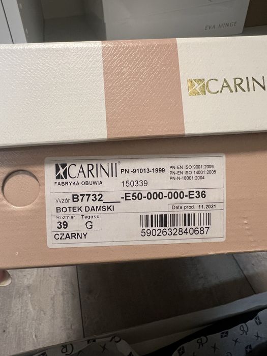 ЕСТЕСТВЕНА КОЖА боти Carinii 39 номер