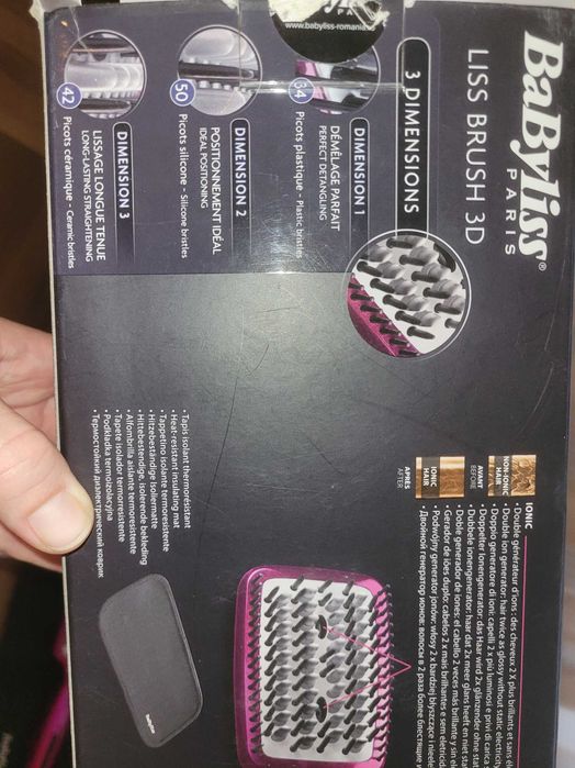 Perie electrică de îndreptat părul BaByliss Liss Brush 3D,