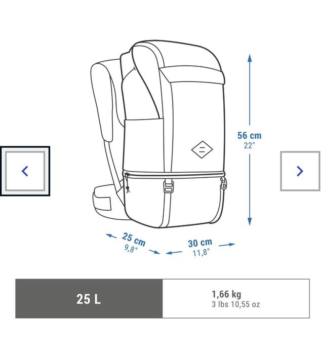 Vând ghiozdan 25l Quechua