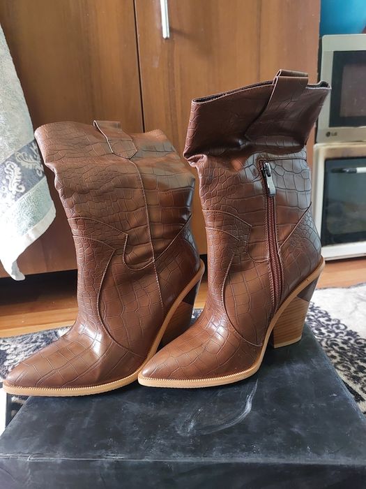 Женские Сапоги Кожаные