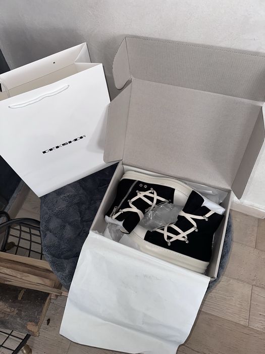 Rick Owens Lido DRKSHDW Hexa High Black Milk